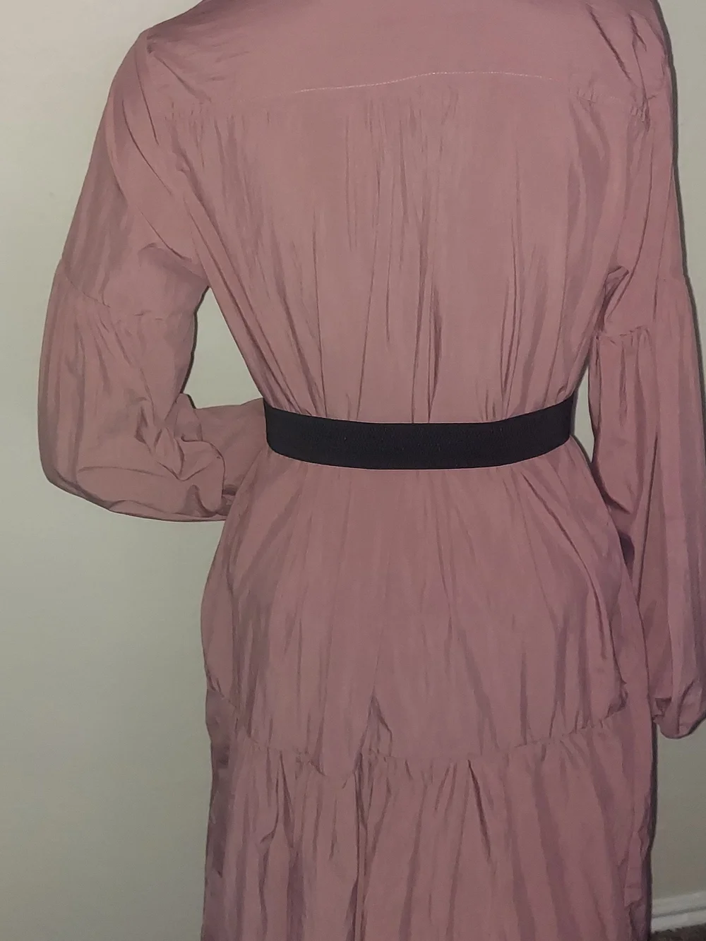 Anthropologie Dusty Rose Button-Front Midi Dress - Picture 8 of 10